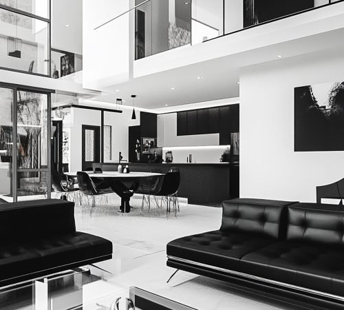contemporary-black-white-openconcept-space contemporary-black-white-openconcept-space